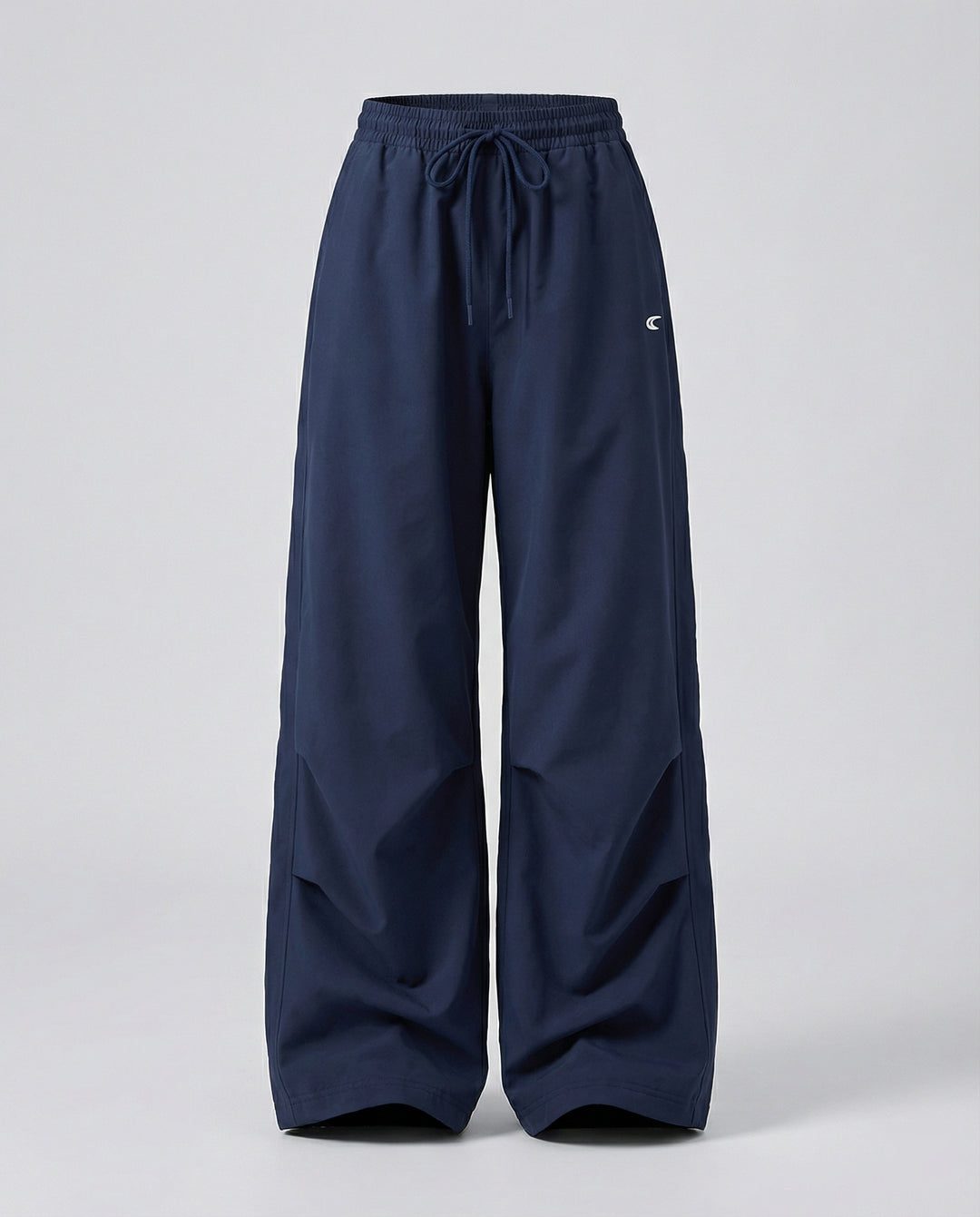 Damen weite Bundhose mit elastischem Tunnelzug langen Schlagbeinen und seitlicher Teilungsnaht EB