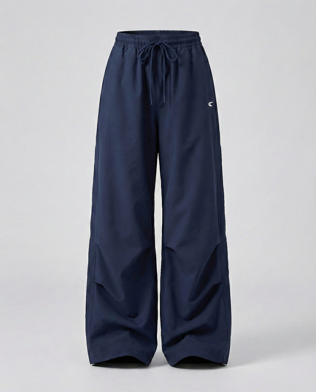 Damen weite Bundhose mit elastischem Tunnelzug langen Schlagbeinen und seitlicher Teilungsnaht EB
