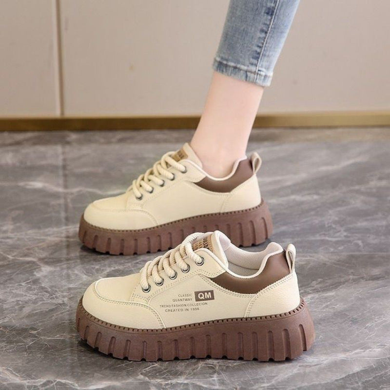 Damen modische Platform Sneaker mit verstärkter Sohle EB