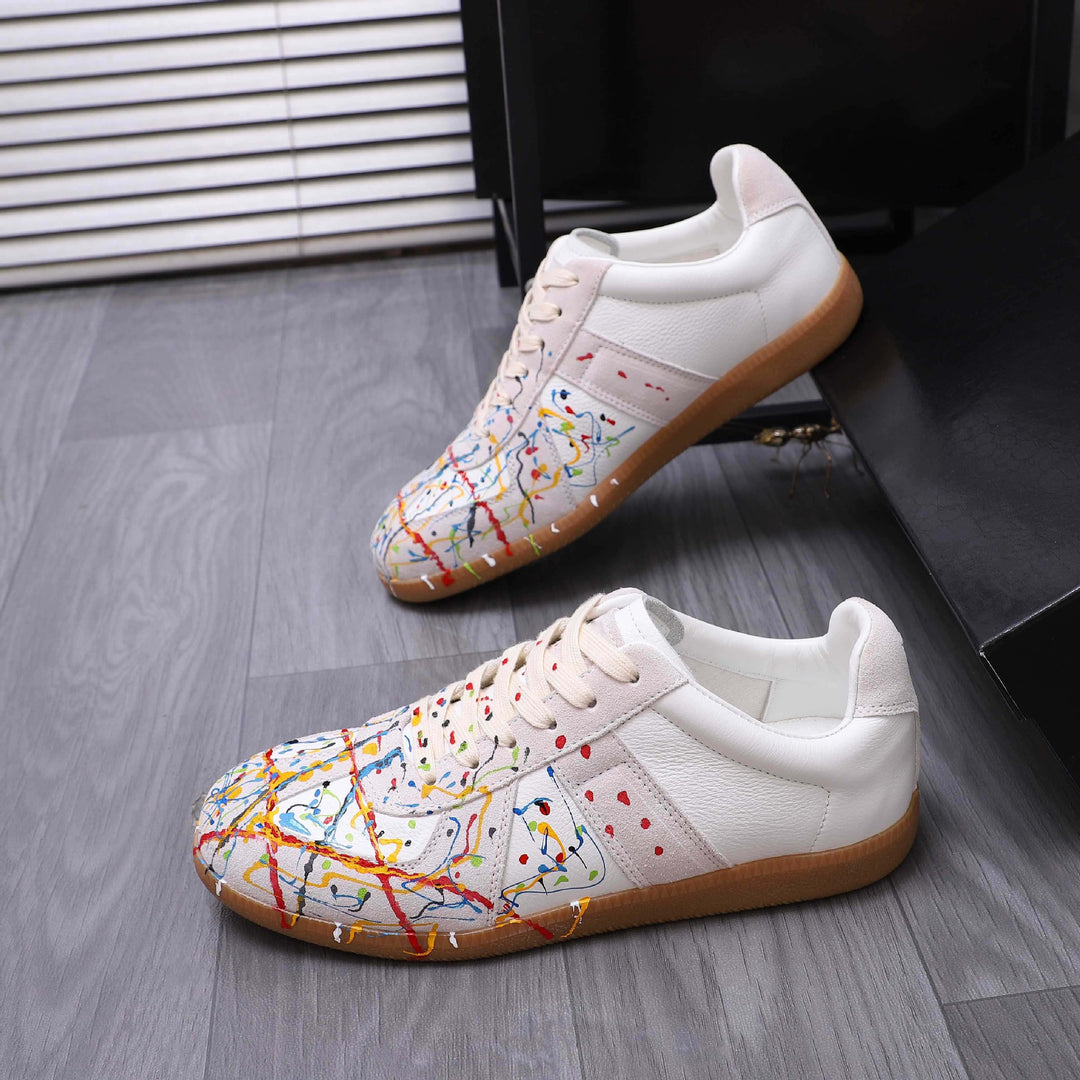 Damen Designer Sneakers mit künstlerischem Spritzmuster EB