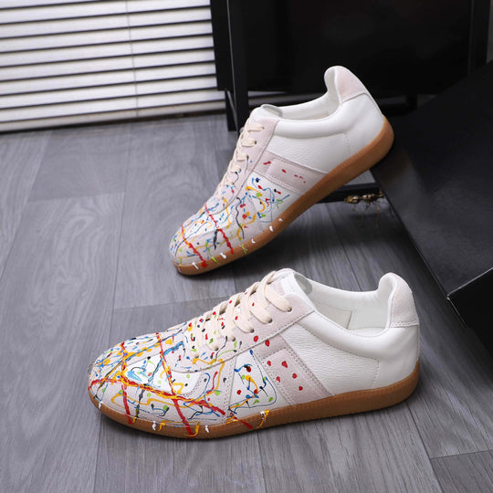 Damen Designer Sneakers mit künstlerischem Spritzmuster EB