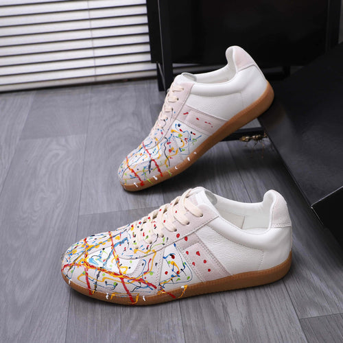 Damen Designer Sneakers mit künstlerischem Spritzmuster EB