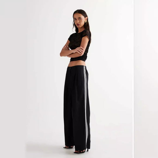 Damen Spitzentop mit enganliegendem Design und kurzen Ärmeln EB