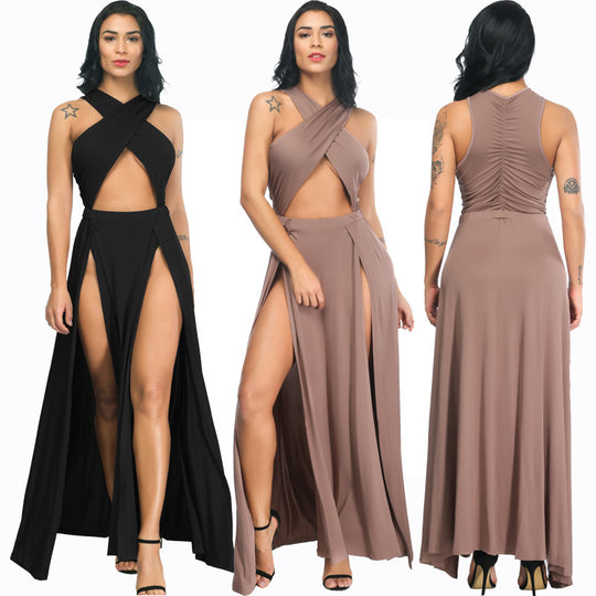 Damen atemberaubendes Wickelkleid mit raffiniertem Schnitt EB