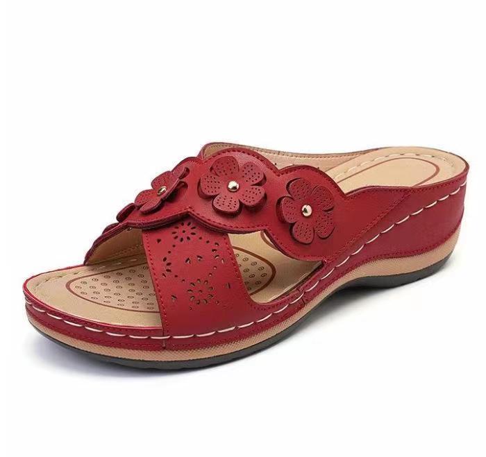 Damen Sandalen mit floralen Akzenten EB