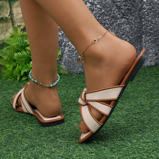 Damen offene Riemchen-Sandalen mit verspieltem Design EB