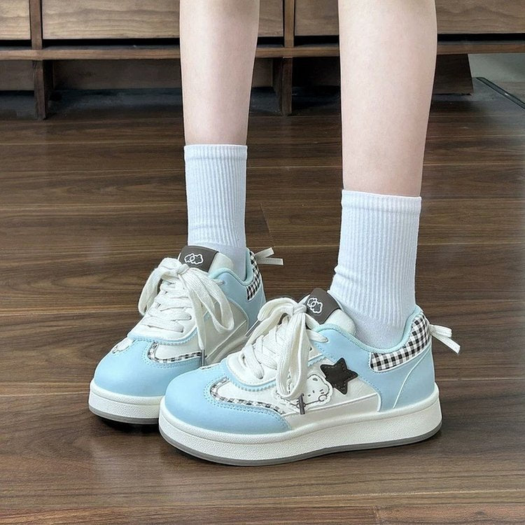 Damen Komfortable Sneakers mit modischem Design und atmungsaktiven Materialien EB