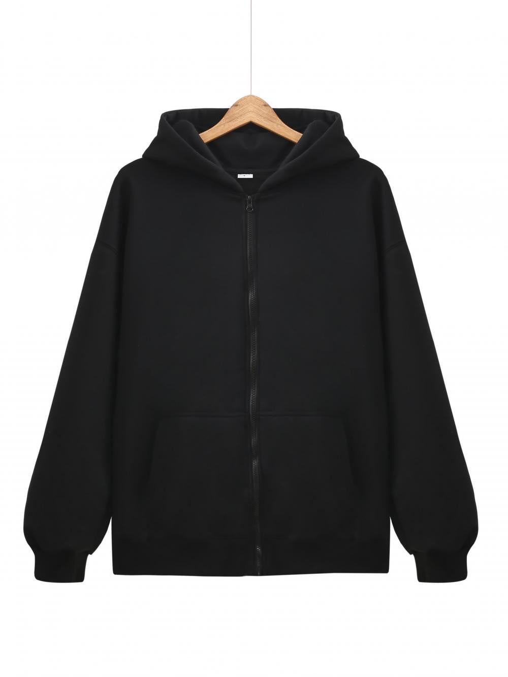 Unisex nan leichter Reißverschluss-Hoodie mit innen angerautem French-Terry, flachen Nähten und Kängurutaschen EB