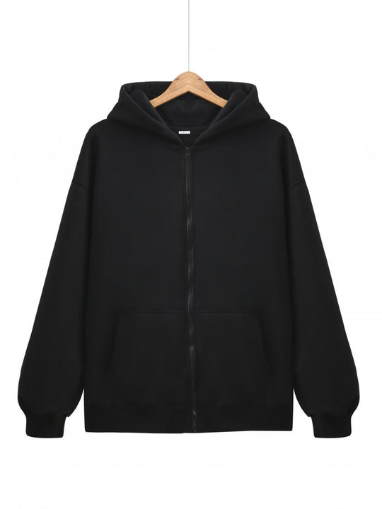 Unisex nan leichter Reißverschluss-Hoodie mit innen angerautem French-Terry, flachen Nähten und Kängurutaschen EB