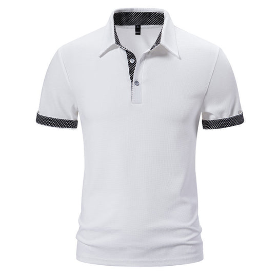 Herren Poloshirt mit modischem Kragen und kontrastierenden Ärmeln EB