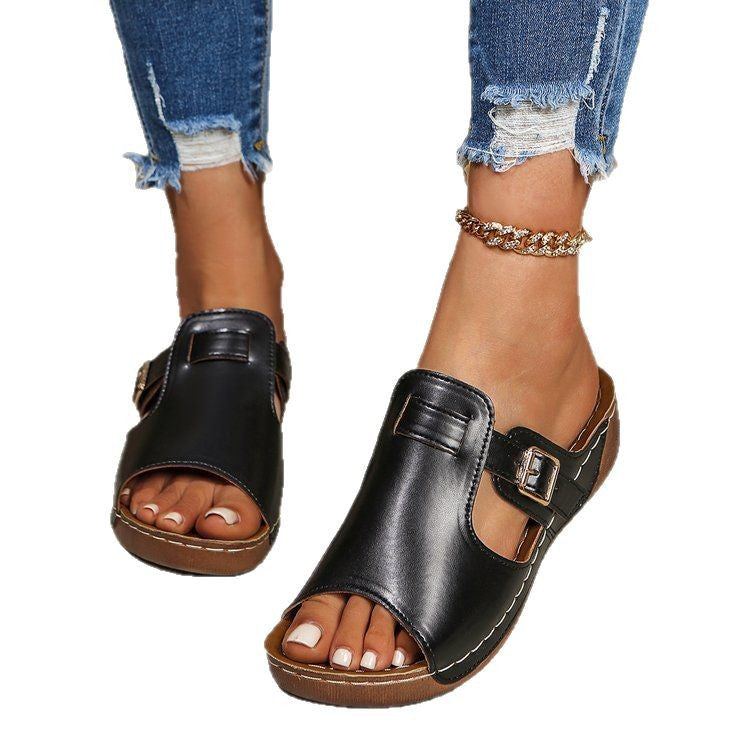 Damen Clogs mit modischem Riemen und ergonomischem Fußbett EB