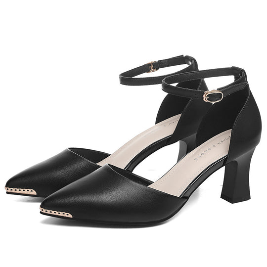 Damen elegante Slingback-Pumps mit modischem Blockabsatz EB
