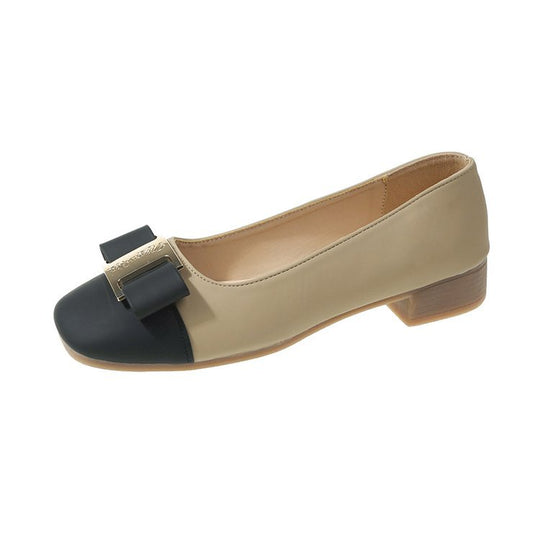 Damen elegante Ballerinas mit modischem Schleifenakzent EB