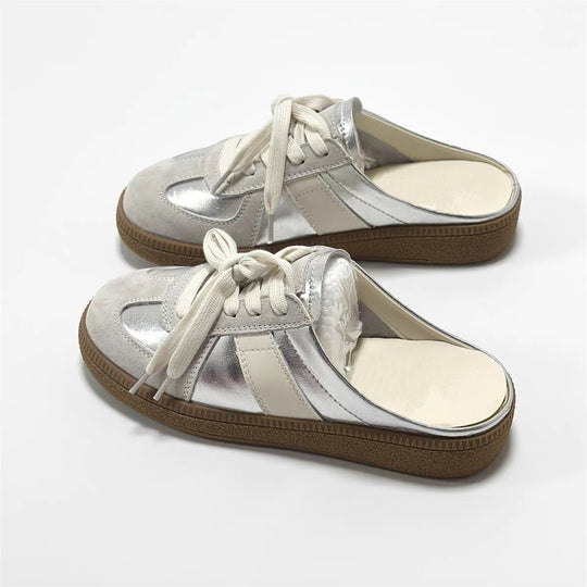 Damen Clogs mit sportlichem Schnürsystem und ergonomischem Fußbett EB