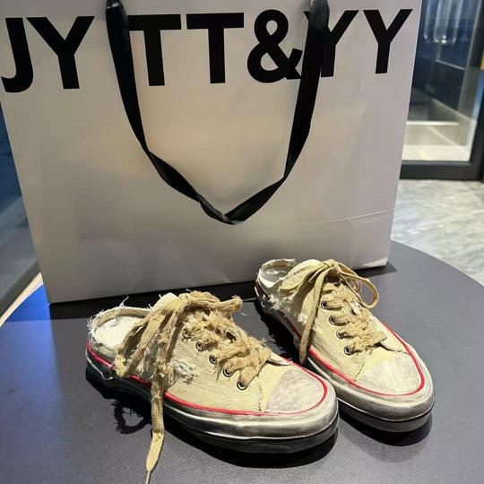 Damen Sneakers mit Vintage-Washed Look und lässigem Design EB