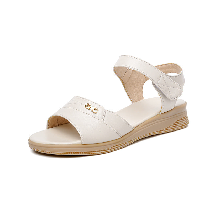Damen Komfortable Wedge-Sandaletten mit verstellbarem Fesselriemen und ergonomischer Sohle EB