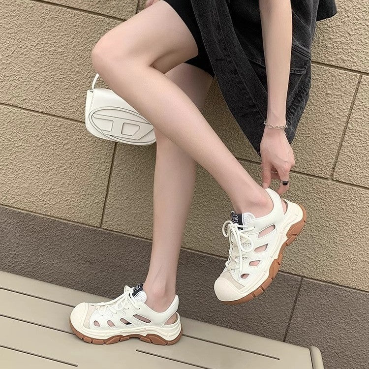 Damen Sportliche Sneaker mit atmungsaktiver Oberflächenstruktur und rutschfester Sohle EB