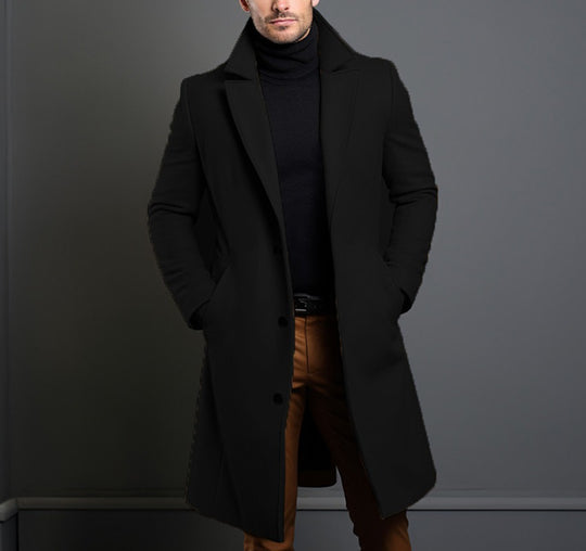 Herren eleganter Wollmantel EB