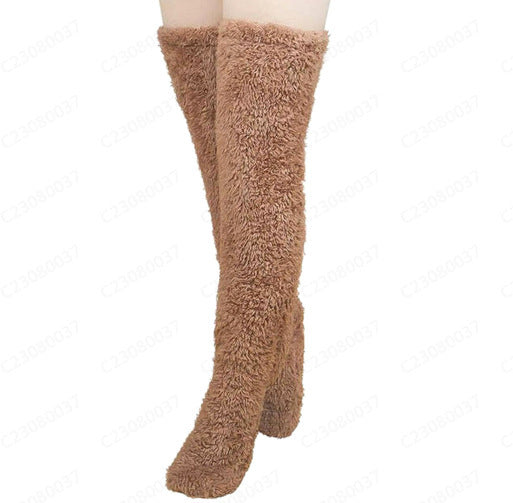 Damen Extra warme Knielange Fleece-Stulpen EB