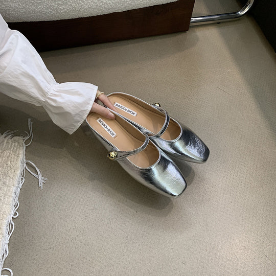 Damen elegante Mary Jane Schuhe mit modischem Riemchen EB