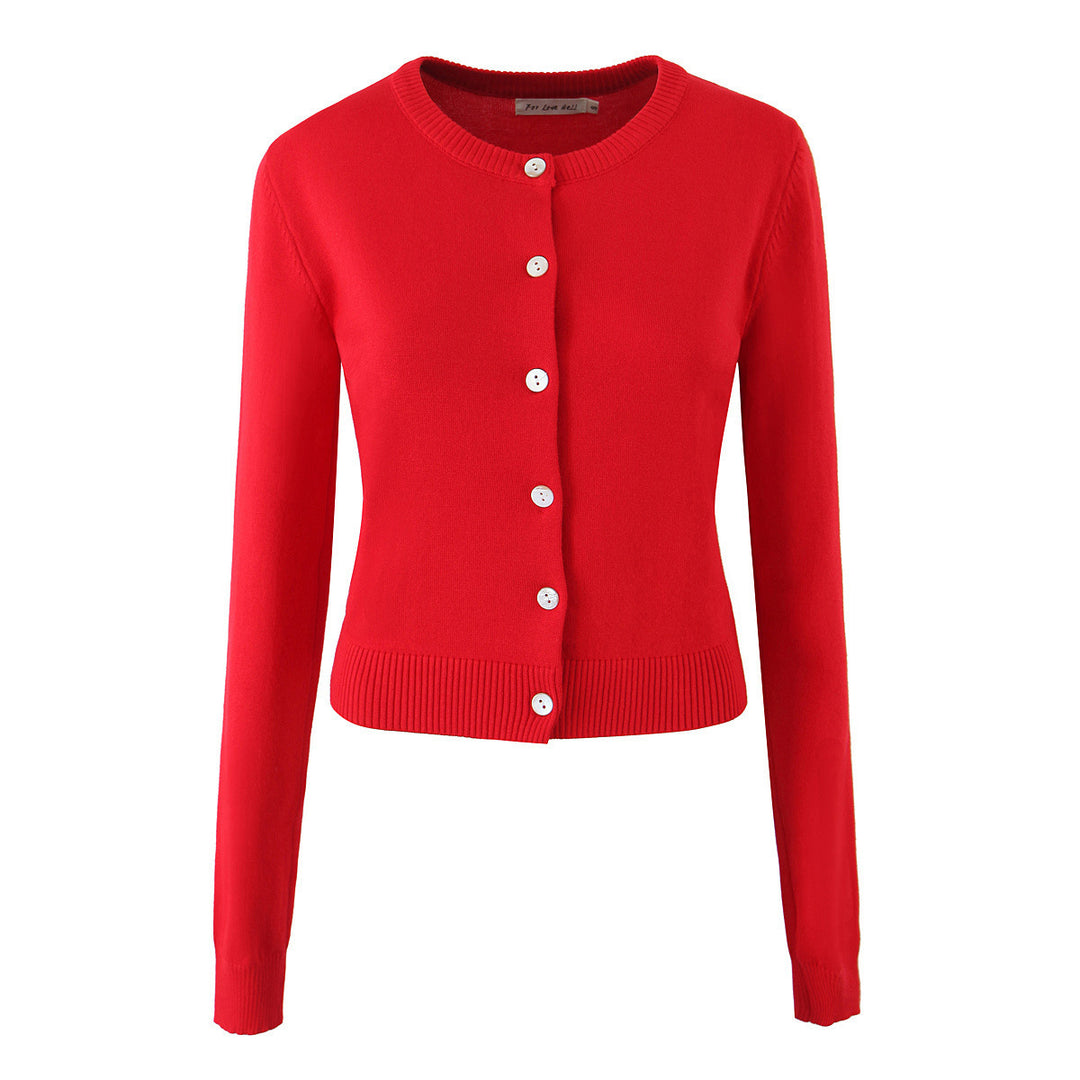 Damen Strickjacke mit eleganten Knöpfen und figurfreundlichem Schnitt EB