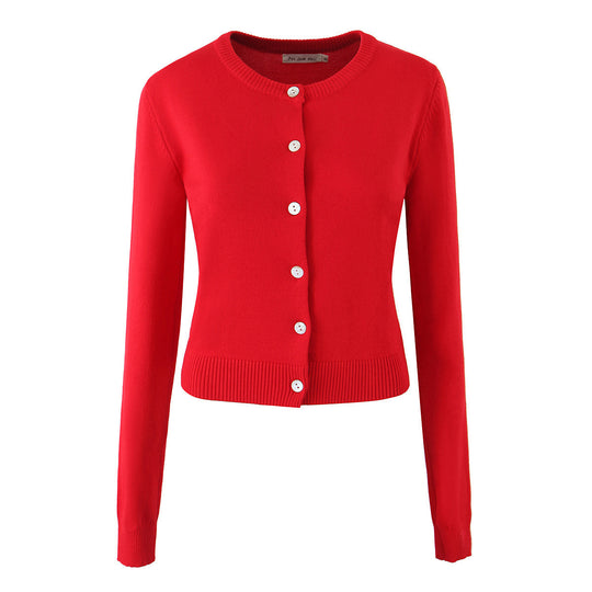 Damen Strickjacke mit eleganten Knöpfen und figurfreundlichem Schnitt EB