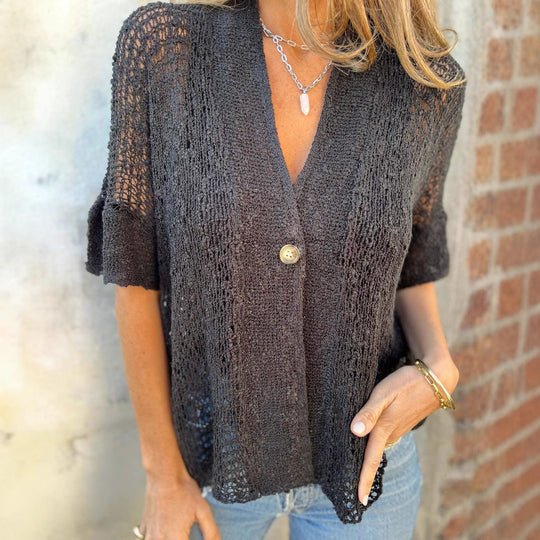Damen lässige Strickbluse EB