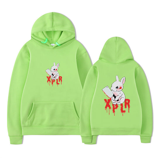 Damen Kapuzensweater mit auffälligem Cartoon-Motiv und bequemer Passform EB