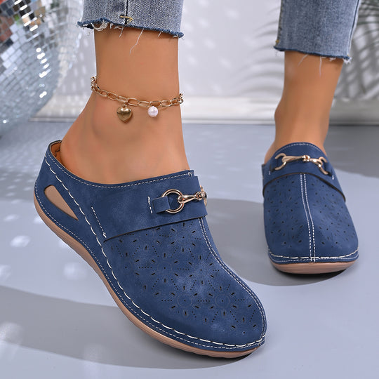 Damen Komfortable Clogs mit eleganter Verzierung EB