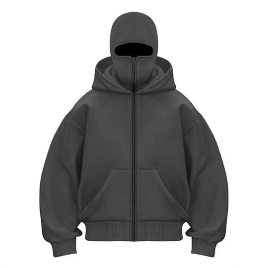 Damen trendige Kapuzenjacke mit hohem Kragen EB