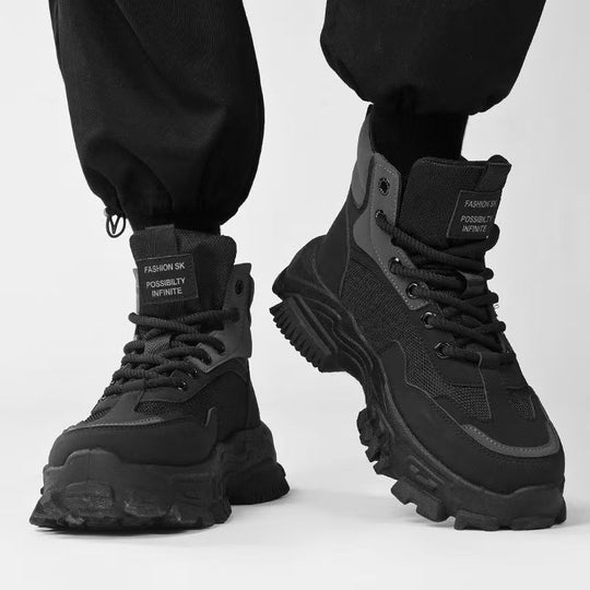Damen Sportliche High-Top Sneakers mit rutschfester Sohle und stabiler Fersenkonstruktion EB