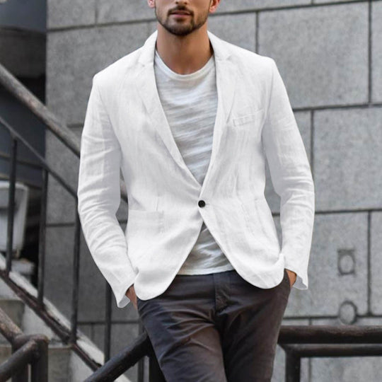 Herren Leinenblazer mit modernem Schnitt und stylischen Details EB