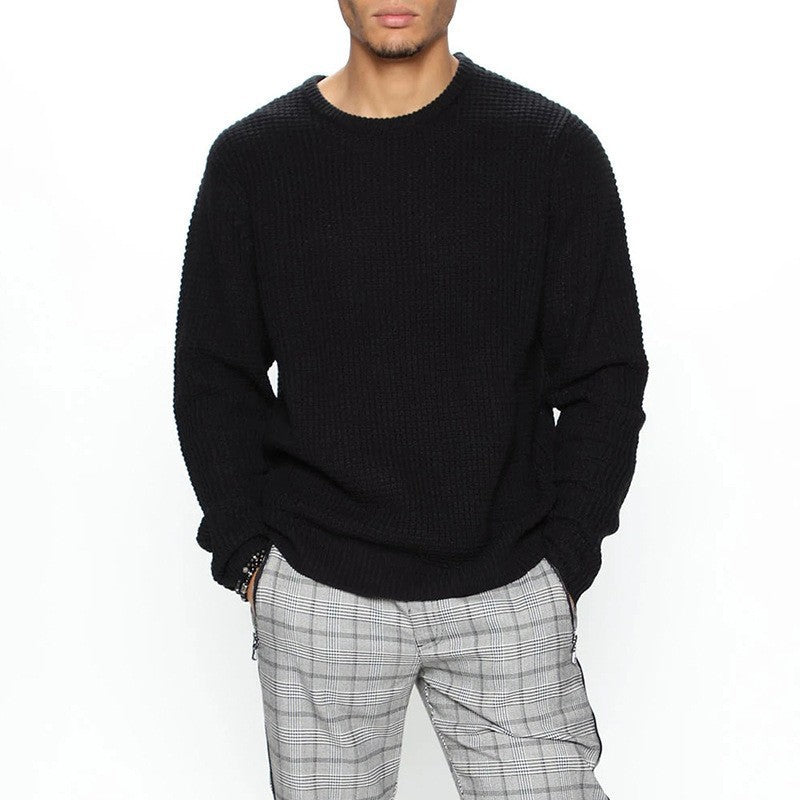 Herren Grobstrickpullover mit modernem Schnitt und kuscheligem Innenfutter EB