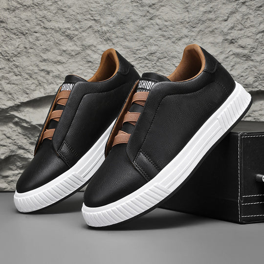 Damen Bequeme Slip-On Sneakers mit elastischen Bändern EB