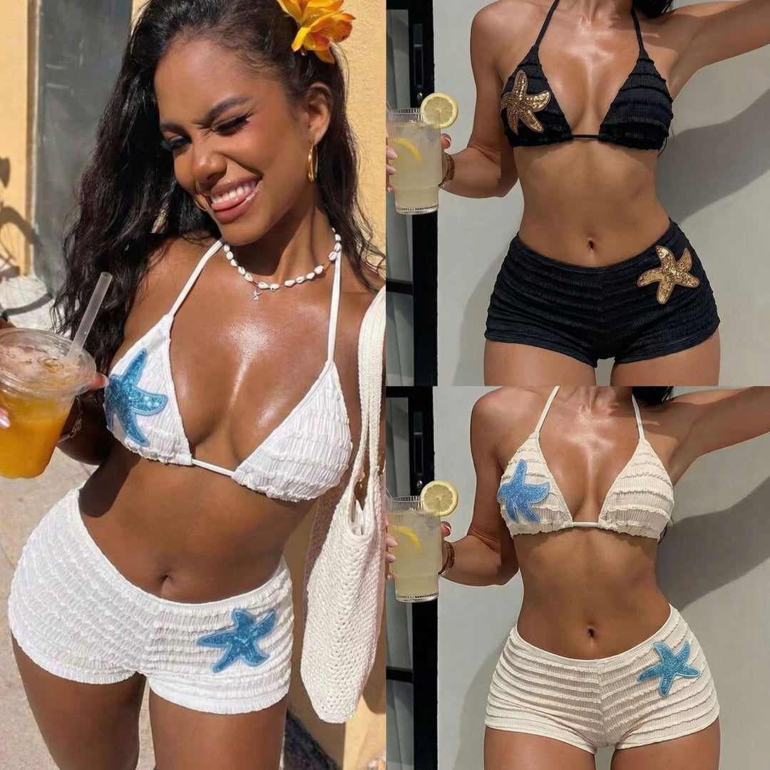 Damen Bikini mit Rüschendesign und bezaubernden Applikationen EB