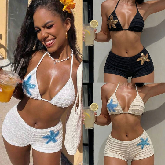 Damen Bikini mit Rüschendesign und bezaubernden Applikationen EB