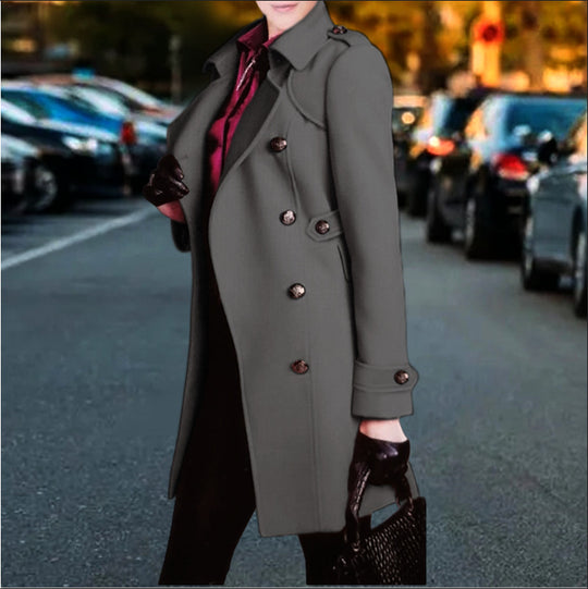 Damen trenchcoat mit doppelter Knopfleiste EB
