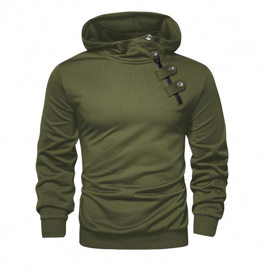 Herren Hoodie mit innovativem Kragen und praktischer Taschenlösung EB