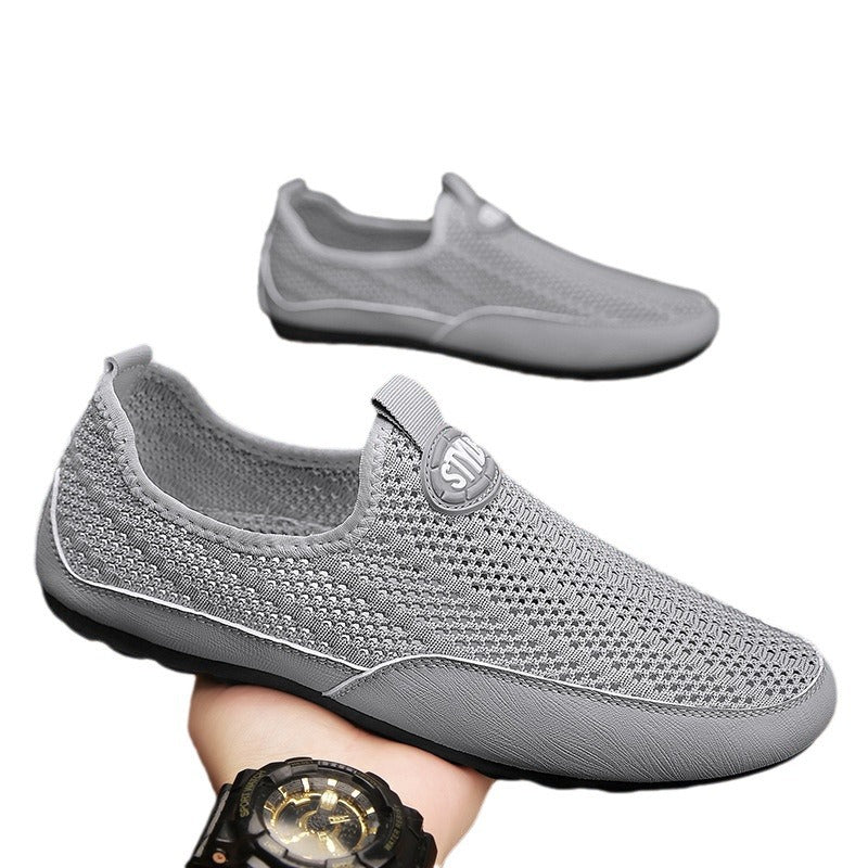 Damen Bequeme Slip-On Sneakers mit atmungsaktivem Mesh-Obermaterial EB