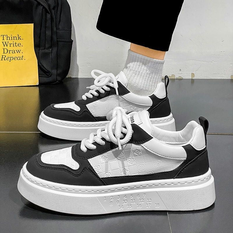 Damen Sportliche Plateau Sneakers mit modischem Obermaterial und ergonomischer Sohle EB