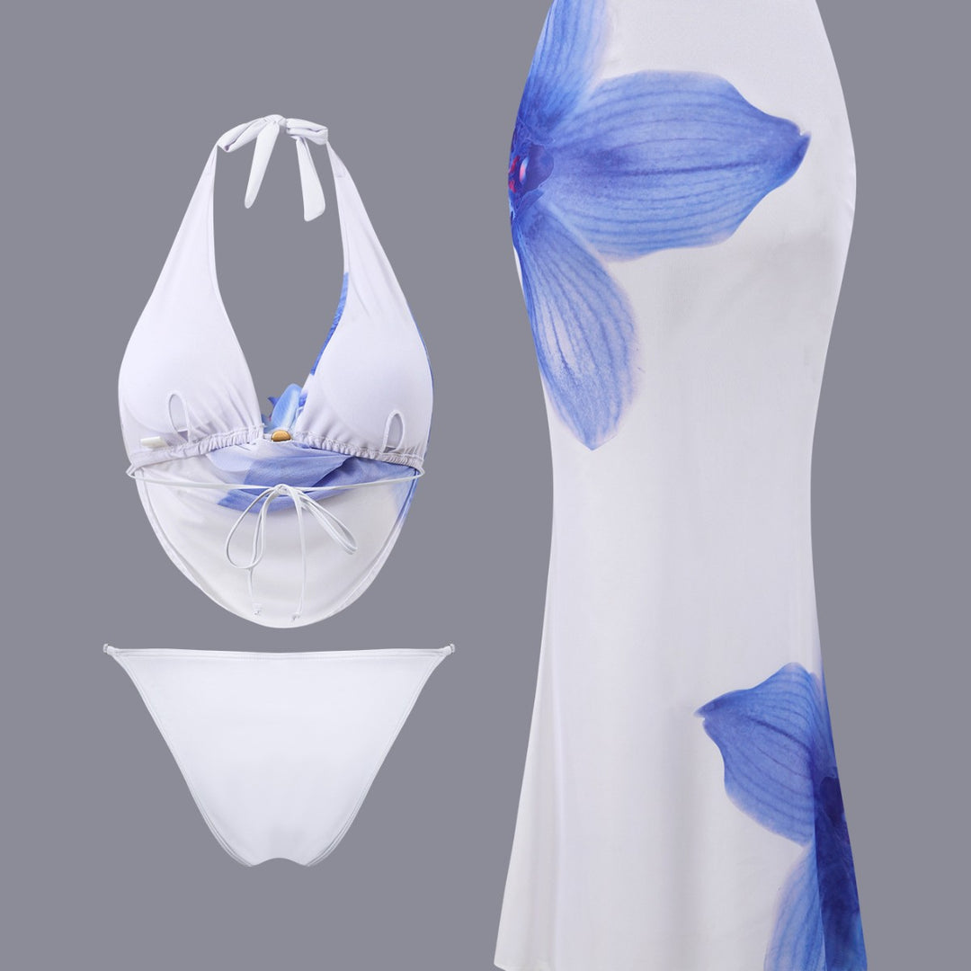 Damen Bikini-Set mit floralem Design und elegantem Wickeloberteil EB