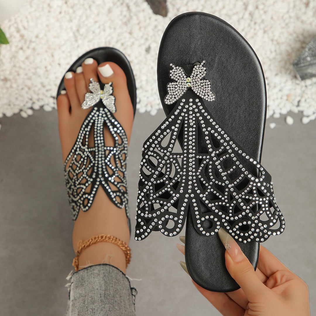 Damen Sandalen mit geschmackvollem Design und funkelnden Applikationen EB