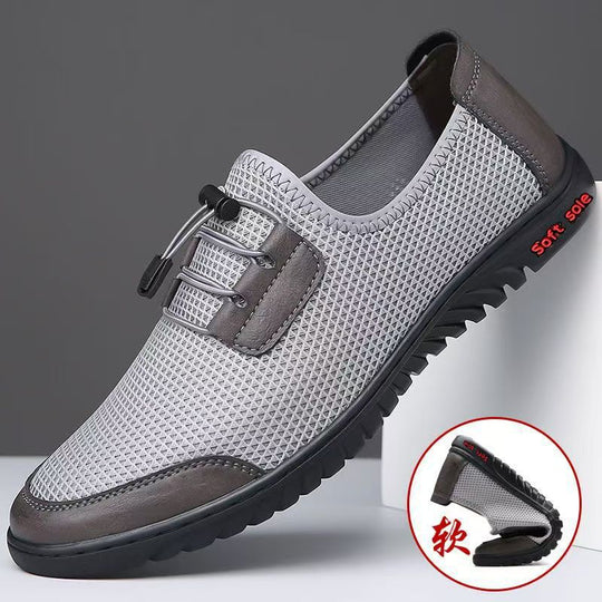 Herren Bequeme Mesh-Slipper mit elastischem Schnürsystem EB