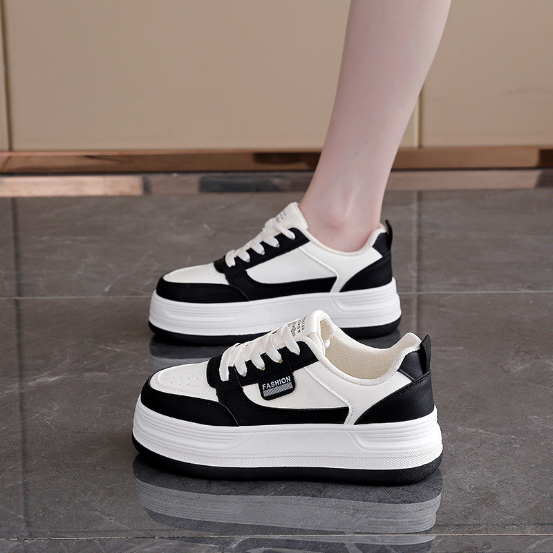 Damen modische Sneakers mit dicker Sohle und atmungsaktiver Oberfläche EB