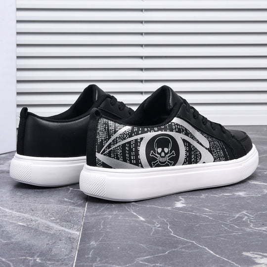 Damen Sneakers mit coolem Skull-Design und gepolsterter Sohle EB