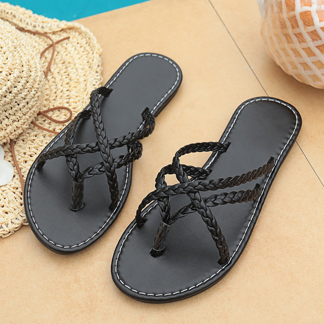 Damen elegante geflochtene Sandalen EB