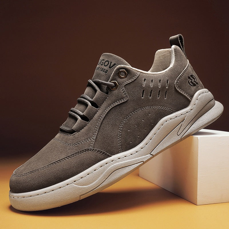 Herren urbane Retro-Cupsohlen-Sneaker aus Mikrofaser-Wildleder mit belüftetem Schaft EB