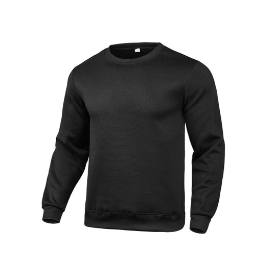 Herren nan klassisches Rundhals-Sweatshirt mit weichem Fleece-Innenfutter, geripptem Saum und verstärkten Nähten EB