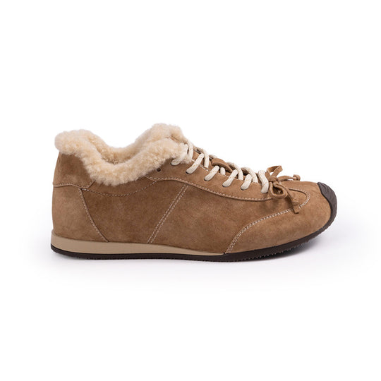 Damen Komfortable Sneaker mit flauschigem Innenfutter und modischem Design EB
