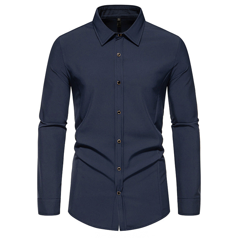 Herren modisches Langarmhemd mit elegantem Schnitt EB